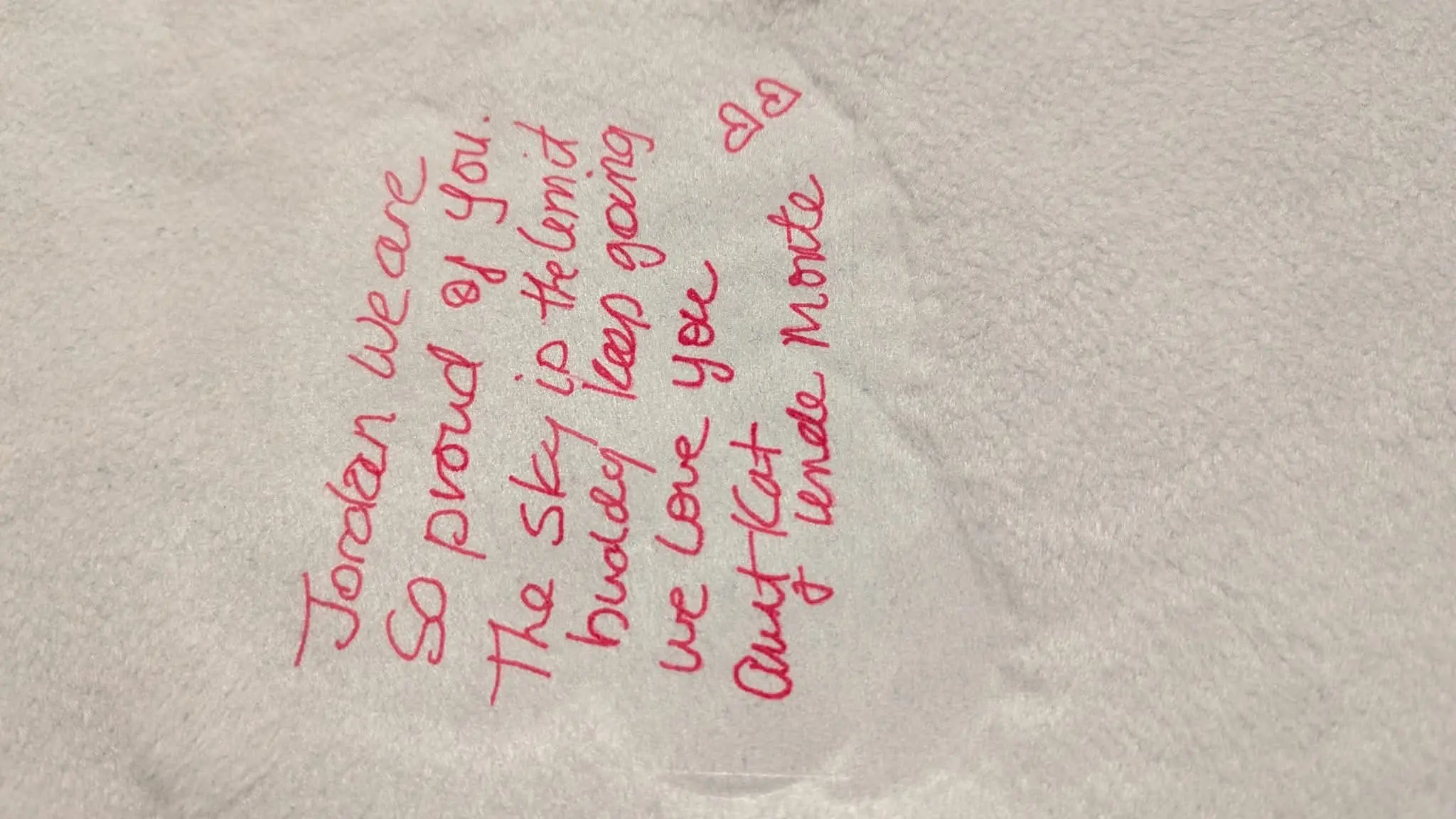 Jordan fundraiser — healing blanket station