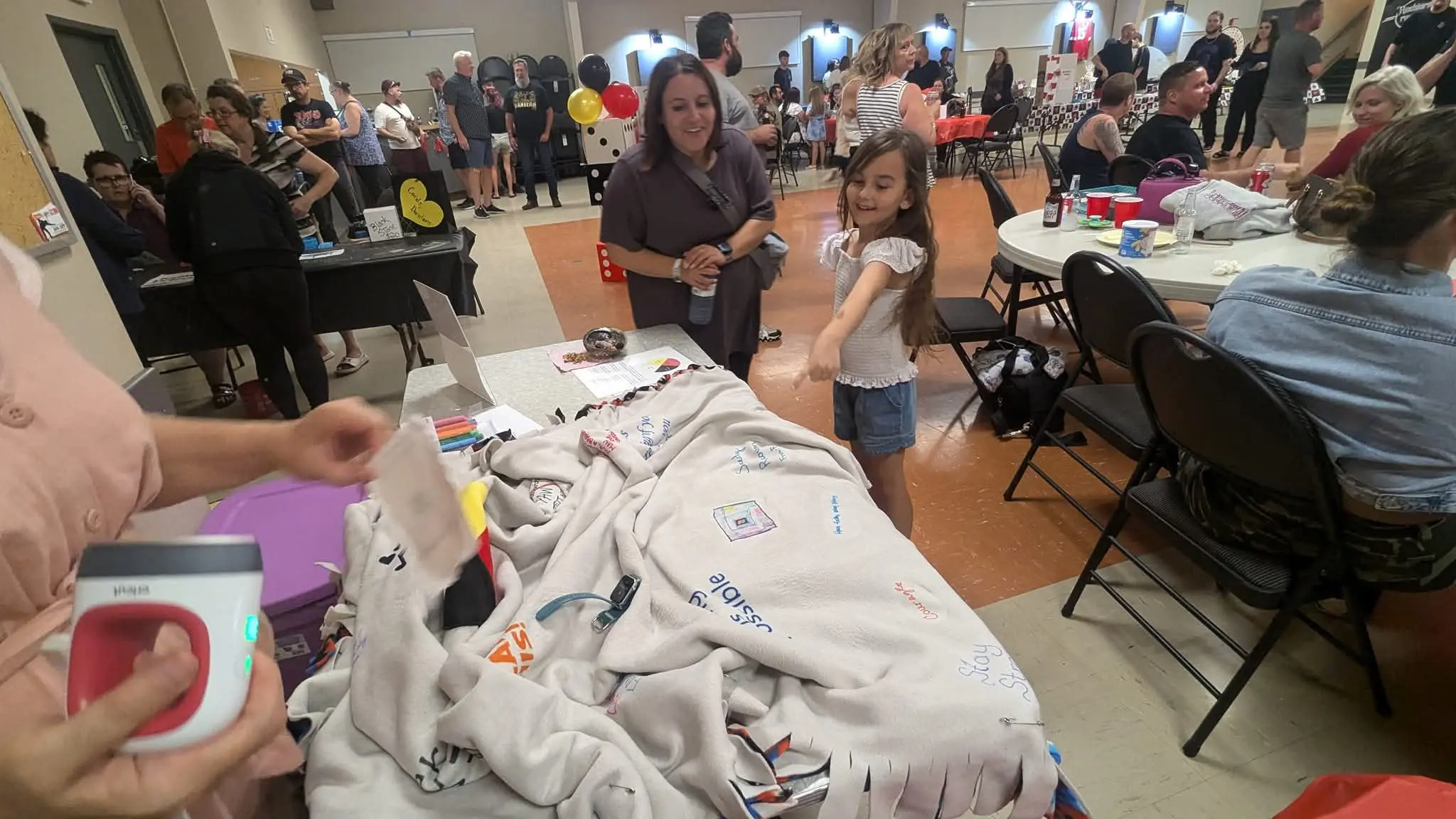 Jordan fundraiser — healing blanket station
