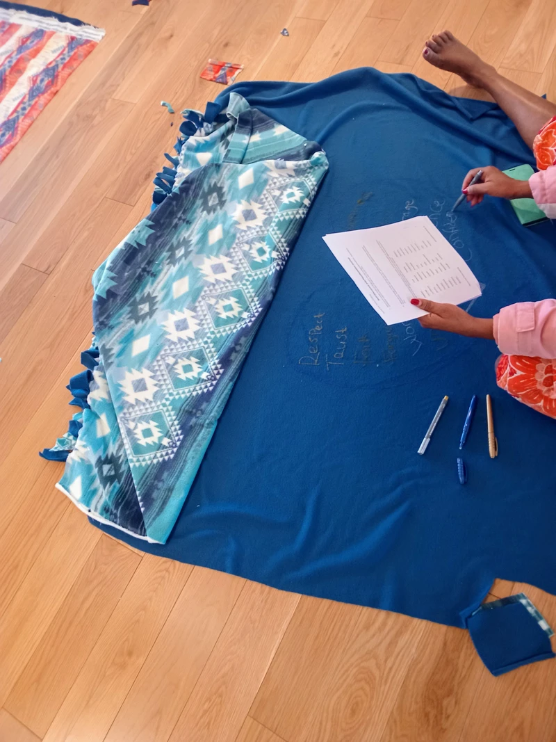 North York Women's Shelter Healing Blanket Workshop