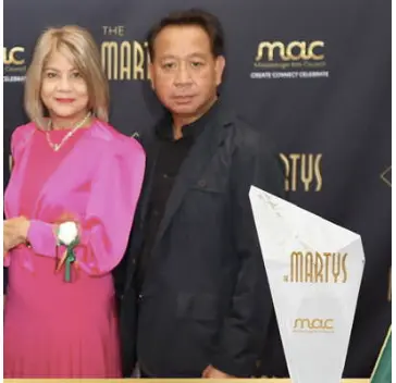 Sacha Gendron at the Mississauga Arts Council MARTYS awards ceremony
